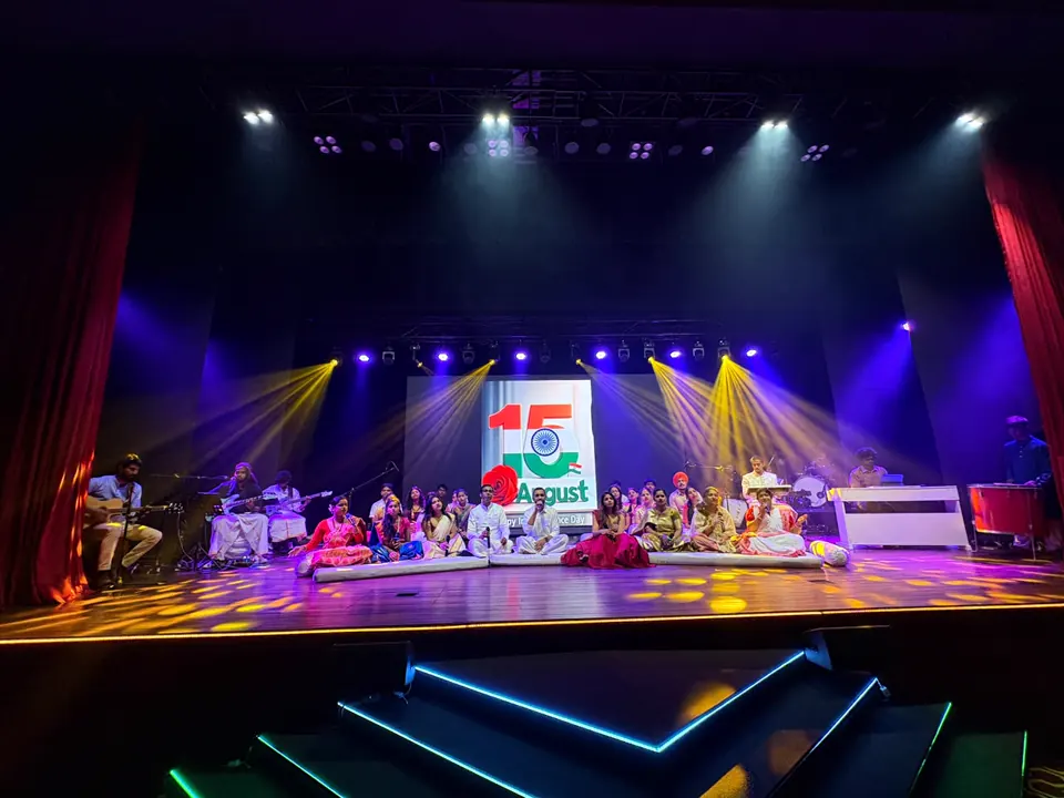The Cultural Sunday presentation on the church stage.